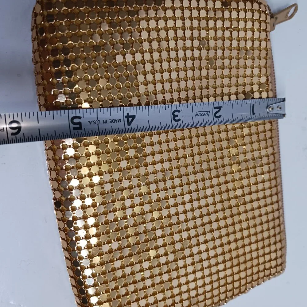 Vintage Glam Gold Mesh Clutch